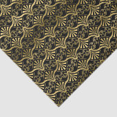 Zwart gouden decopatroonweefsel tissuepapier (Detail)