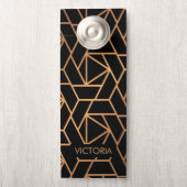 Zwart-gouden elegant patroon (Op knop)