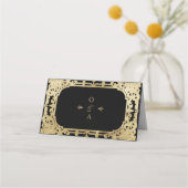 Zwart-gouden elegante romantische bruiloft (Achterkant)