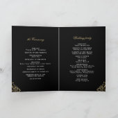 Zwart-gouden elegante romantische bruiloft programma (Binnen)