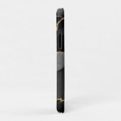 Zwart-gouden faux Glitter Agate Case-Mate iPhone Case (Achterkant/rechts)