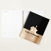 Zwart Gouden Folie Vastgoed Makelaar Huis Planner (Display)