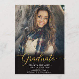 Zwart gouden fotograaf, modern elegant kaart