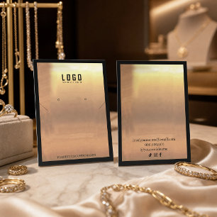 Zwart Gouden Frame Moderne halsketting oorbellen Visitekaartje