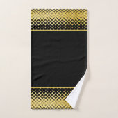 Zwart-gouden geometrisch bad handdoek (Handdoek)