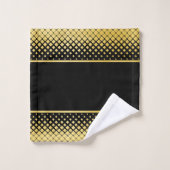 Zwart-gouden geometrisch bad handdoek (Wasdoekje)