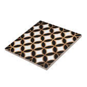 Zwart-gouden geometrisch tegeltje (Zijkant)