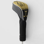 Zwart-gouden golfwisselingen op maat golfheadcover (Schuin)