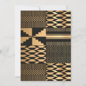 Zwart - Gouden Kente (wit) Kaart (Achterkant)