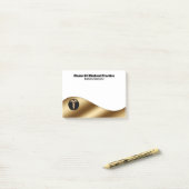 Zwart gouden kikkervis voor witte bedrijven post-it® notes (Op bureau)