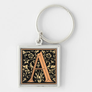Zwart & Gouden Letter ‘A’ - Sleutelhanger