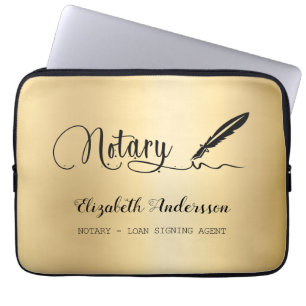 Zwart gouden luidend gouden luidend laptop sleeve