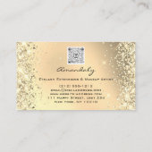 Zwart Gouden Make-up Glitter Lashes Aangepaste Log Visitekaartje (Achterkant)