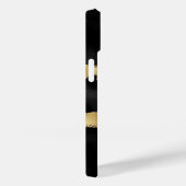 Zwart gouden marmer-naamscript Case-Mate iPhone case (Achterkant / Rechts)