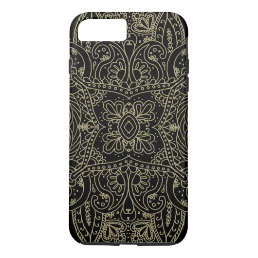  zwart-gouden media Case-Mate iPhone case (Achterkant)