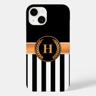Zwart-gouden monogram Case-Mate iPhone 14 hoesje