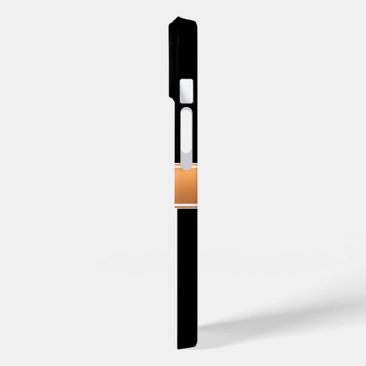 Zwart-gouden monogram Case-Mate iPhone case (Achterkant / Links)