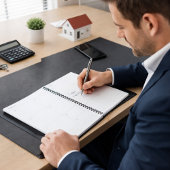 Zwart gouden monogram initialen elegant 2026 planner