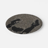 Zwart-gouden nativiteit getextureerd papieren bordje (Gekanteld)