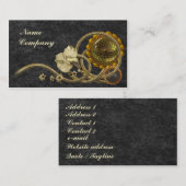 Zwart-gouden Nostalgie Visitekaartje (Voorkant / Achterkant)