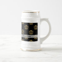 Zwart-gouden pentagram