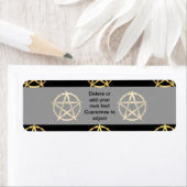 Zwart-gouden pentagram etiket (Insitu)