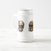 Zwart & gouden schedel mok (Voorkant links)