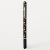 Zwart - Gouden Sterren Celestial Monogram Case-Mate iPhone Case (Achterkant/links)