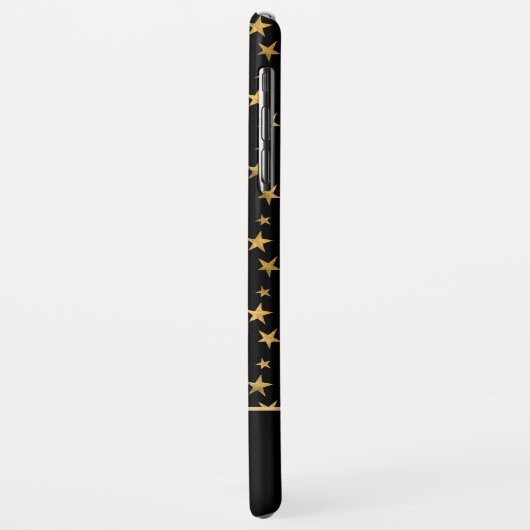 Zwart - Gouden Sterren Celestial Monogram Case-Mate iPhone Case (Achterkant/links)