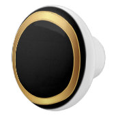 Zwart-gouden trim keramische knop (Rechts)