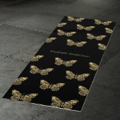 Zwart gouden vlinders naam yogamat