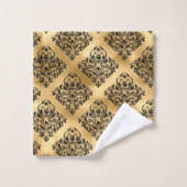 Zwart-goudglanspatroon Bad Handdoek (Wasdoekje)