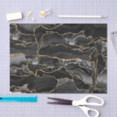 Zwart-goudglitteraglaat abstract tissuepapier (Craft)