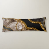 Zwart-goudgrijs Glitter Lichaamskussen (Achterkant)