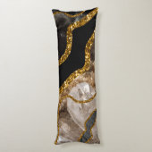 Zwart-goudgrijs Glitter Lichaamskussen (Achterkant (Verticaal))
