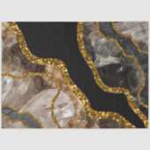 Zwart-goudgrijs Glitter Tissuepapier (Voorkant)