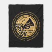 Zwart, goudkleurige Coach-cadeautjes, speciaal gep Fleece Deken (Voorkant)