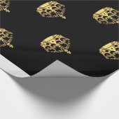 Zwart-goudkroon Cadeaupapier (Hoek)