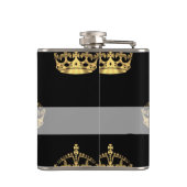 Zwart-goudkroon Heupfles (Achterkant)