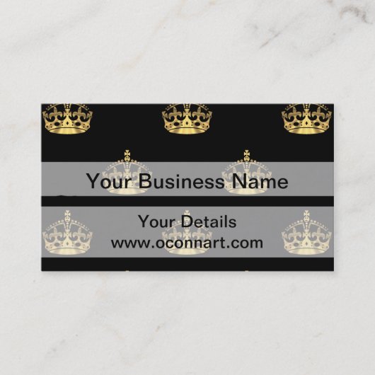 Zwart-goudkroon Visitekaartje (Voorkant)