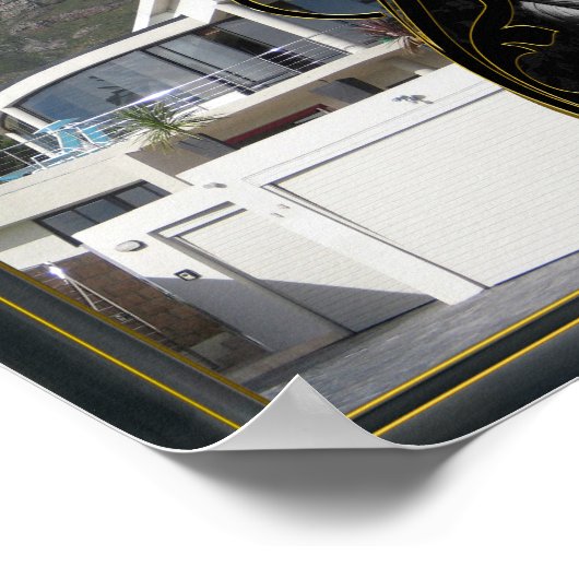 Zwart goudLijst, Abstract Poster (Hoek)