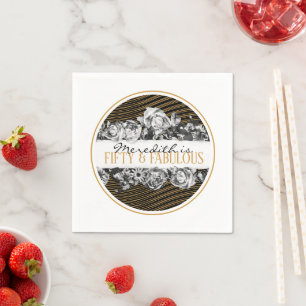 Zwart-goudluxe, speciaal aangepast 50 en geweldig servet