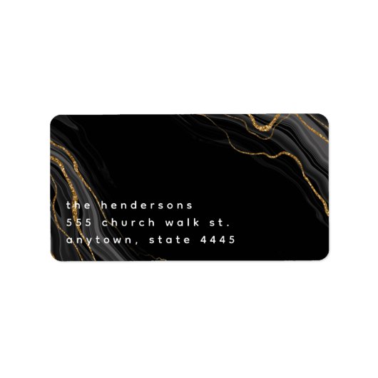Zwart-goudmarmer Etiket (Voorkant)