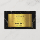 Zwart-goudmarmer Visitekaartje (Achterkant)