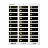 Zwart-goudmonogram Etiket (Full Sheet)