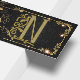 Zwart goudmonogram Luxe Hair Stylist Visitekaartje