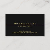 Zwart-goudmonogram Visitekaartje (Achterkant)