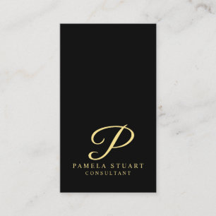 Zwart-goudmonogram Visitekaartje