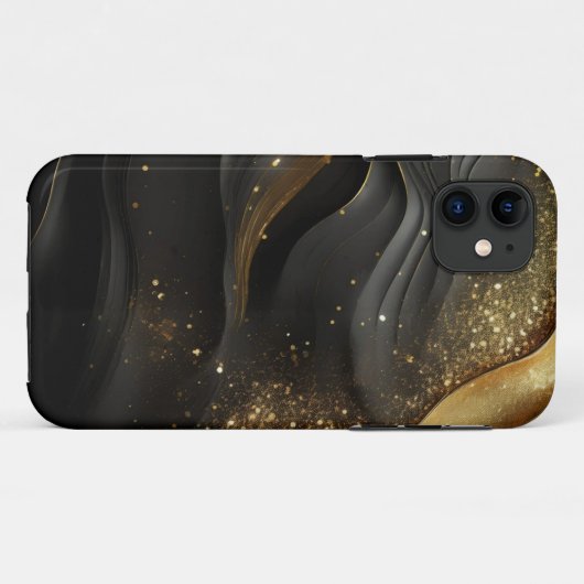 Zwart-goudprinkool Case-Mate iPhone Case (Achterkant (horizontaal))