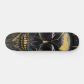 Zwart-goudschedel - Numbschedelontwerp Skateboard (Horizontaal)
